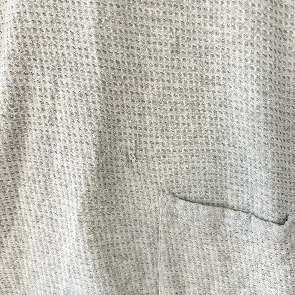 Garnet Hill Gray Waffle Knit Organic Cotton Pullover Sweater Top Size Large - Picture 2 of 5